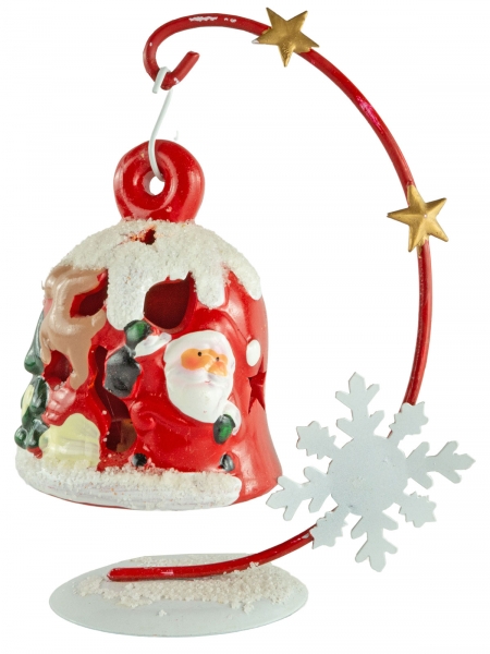 Festliche LED Glocke mit Ständer ca. 18 cm - Weihnachtsdekoration