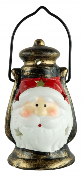 Preview: Witzige Weihnachtslaterne mit LED 3er Set ca. 11 cm - Weihnachtsdekoration