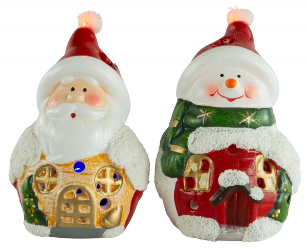 Preview: Niedliche LED Figuren ca. 10,5 cm - Weihnachtsdekoration