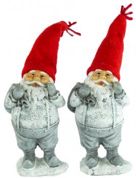 Bezaubernder Nikolaus 2er Set ca. 20 cm - Weihnachtsdekoration