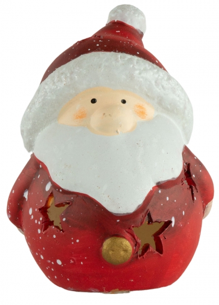 Preview: Putzige Weihnachtsfiguren mit LED 2er Set ca. 11,5 cm - Weihnachtsdekoration