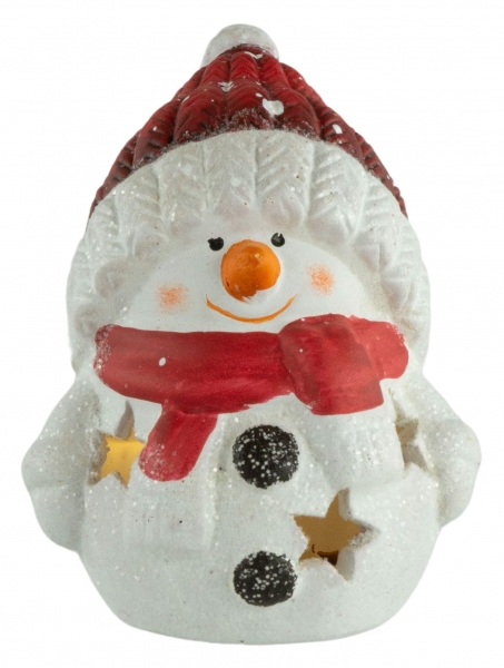 Preview: Putzige Weihnachtsfiguren mit LED 2er Set ca. 11,5 cm - Weihnachtsdekoration