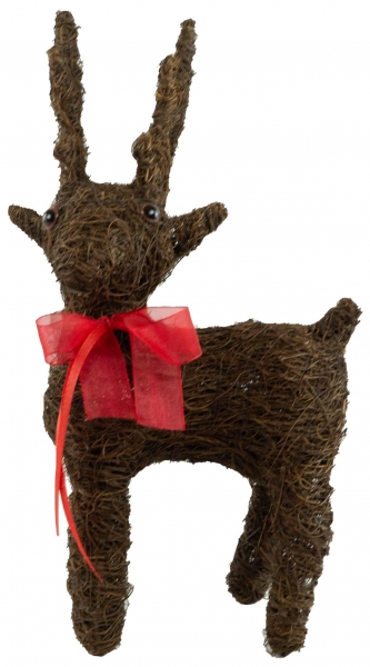 Winterlicher Elch klein ca. 35 cm - Weihnachtsdekoration