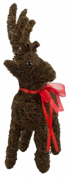 Preview: Winterlicher Elch klein ca. 35 cm - Weihnachtsdekoration