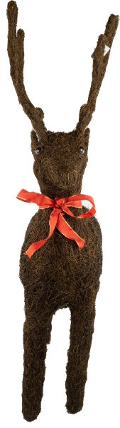 Preview: Winterlicher Elch groß ca. 95 cm - Weihnachtsdekoration