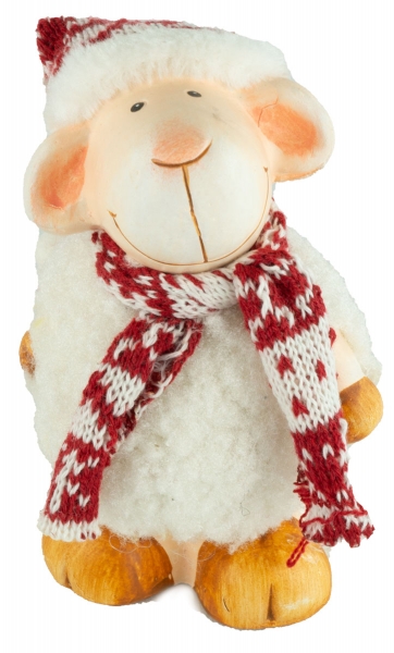 Preview: Bezaubernde Schafe 2er Set ca. 13 cm - Weihnachtsdekoration