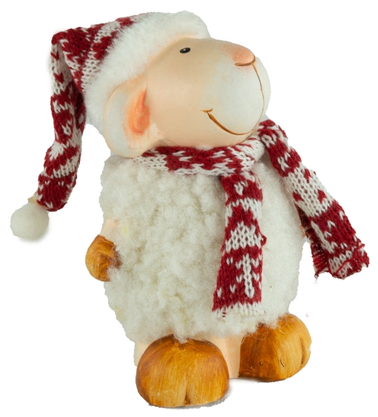 Preview: Bezaubernde Schafe 2er Set ca. 13 cm - Weihnachtsdekoration
