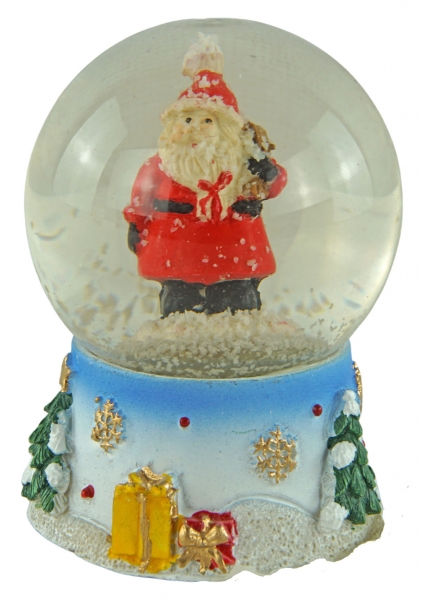 Preview: Niedliche Schneekugeln Weihnachtsfiguren 4er Set ca. 6 cm - Dekoration