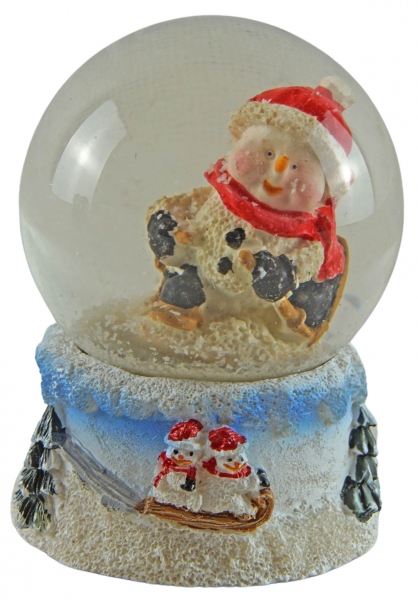 Preview: Niedliche Schneekugeln Weihnachtsfiguren 4er Set ca. 6 cm - Dekoration