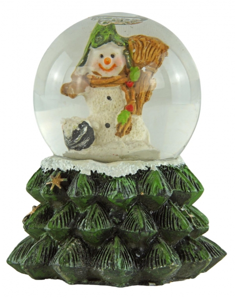 Preview: Tolle Schneekugeln Schneemann 2er Set ca. 7 cm - Dekoration