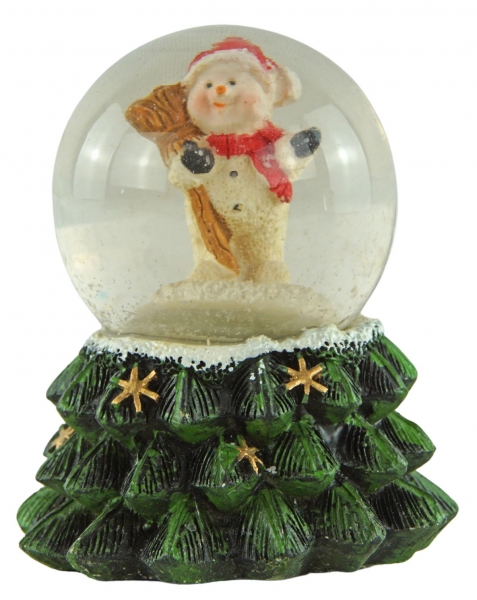 Preview: Tolle Schneekugeln Schneemann 2er Set ca. 7 cm - Dekoration