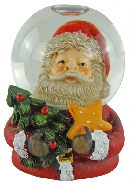 Preview: Witzige Schneekugeln Nikolaus und Schneemann 4er Set ca. 6,5 cm - Dekoration
