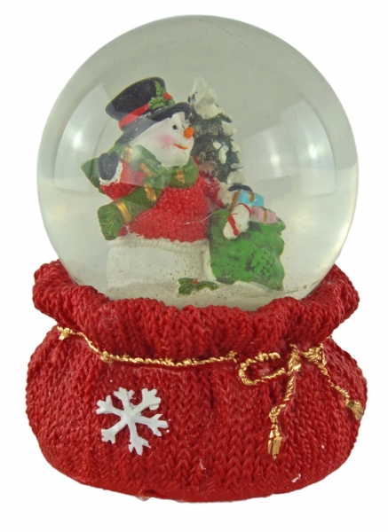 Preview: Bezaubernde Schneekugel mit Spieluhr Schneemann ca. 14,5 cm - Dekoration