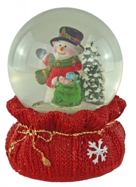 Preview: Bezaubernde Schneekugel mit Spieluhr Schneemann ca. 14,5 cm - Dekoration