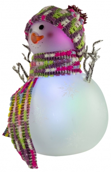 Preview: Toller LED Schneemann ca. 16 cm - Weihnachtsdekoration
