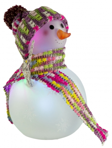 Preview: Toller LED Schneemann ca. 16 cm - Weihnachtsdekoration