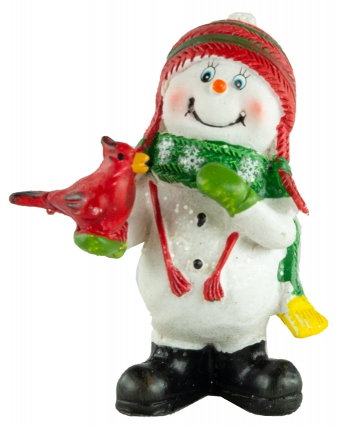 Preview: Bezaubernde Schneemänner 4er Set ca. 7,5 cm - Weihnachtsdekoration