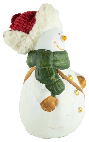 Preview: Bezaubernde Schneemänner mit Schapka 2er Set ca. 15 cm - Weihnachtsdekoration