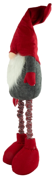 Preview: Winterlicher Wichtel mit Teleskopbeinen ca. 80 - 120 cm - Weihnachtsdekoration