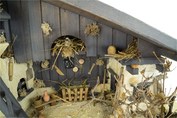 Preview: Stimmungsvolle Weihnachtskrippe Gotthard dunkel