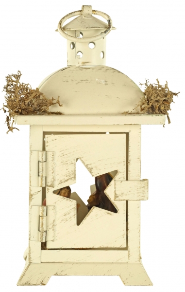 Preview: Besondere Laternenkrippe 2er Set inkl. 3-tlg. Figurensatz