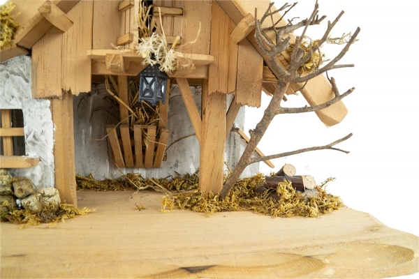 Preview: Bezaubernde Weihnachtskrippe Schwaig inkl. 10-tlg. Figurensatz K 132, Maße: ca. 36 x 18 x 24 cm