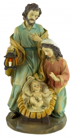 Krippenfigurenblock Heilige Familie groß, ca. 23 cm, K 030F-23