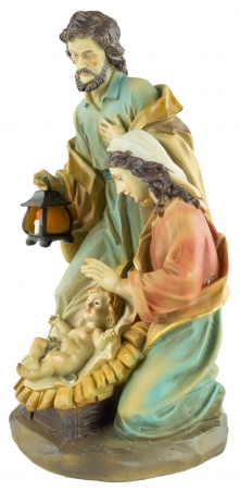 Krippenfigurenblock Heilige Familie groß, ca. 23 cm, K 030F-23