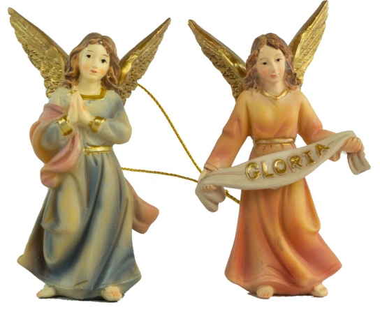 Handbemalte Krippenfigur Glorienengel, ca. 10 cm, K 182-99