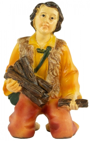 Handbemalte Krippenfigur Holzsammler, ca. 7 cm, K 001-27
