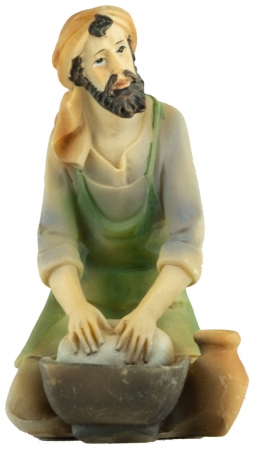 Handbemalte Krippenfigur Bäcker, ca. 8 cm, K 912-11