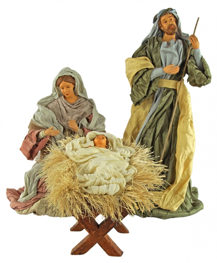 Tolle Ankleidefiguren Heilige Familie 3-tlg., ca. 45 cm, CR 6336