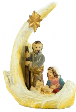 Krippenfiguren Heilige Familie im Flügel klein, 2er Set, ca. 4,5 cm, K 064-5