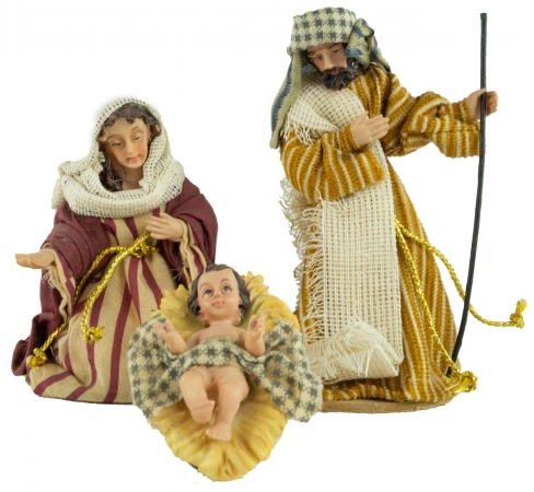 Wunderschöne Ankleidefiguren Heilige Familie 3-tlg., ca. 13 cm, K 114-01