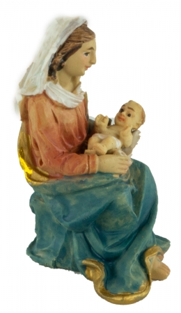 Stimmungsvolle Krippenfiguren Heilige Familie 2-tlg., ca. 8 cm, K 9635