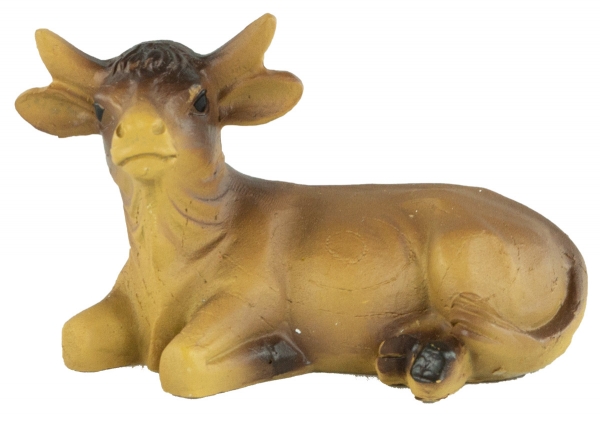 Handbemalte Krippenfiguren Ochse und Esel 2-tlg., ca. 6,5 cm, ETA 2