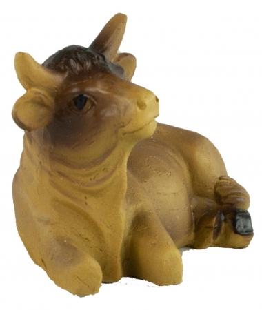 Handbemalte Krippenfiguren Ochse und Esel 2-tlg., ca. 6,5 cm, ETA 2