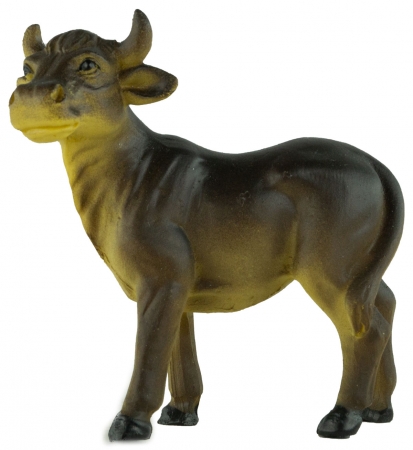 Handbemalte Krippenfiguren Ochse und Esel 2-tlg., ca. 7 cm, K 177-03