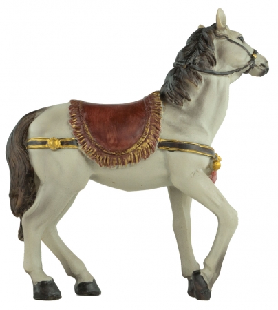 Handbemalte Krippenfigur Pferd, ca. 11 cm, T 134