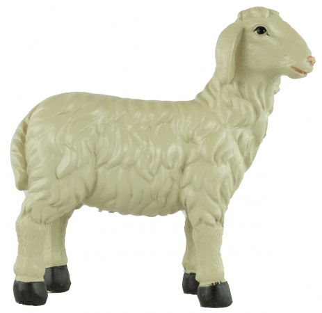 Handbemalte Krippenfigur Schaf stehend, ca.12,5 cm, T 094-30a