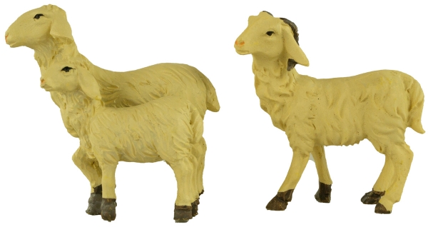 Handbemalte Krippenfiguren Schafherde 7-tlg., ca. 7 cm, YDS 005