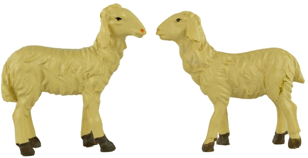 Handbemalte Krippenfiguren Schafherde 7-tlg., ca. 7 cm, YDS 005