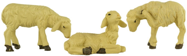 Handbemalte Krippenfiguren Schafherde 7-tlg., ca. 7 cm, YDS 005