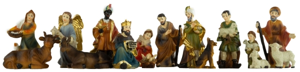 Wunderschöne Krippenfiguren 17-tlg., ca. 11 cm, ETA 1