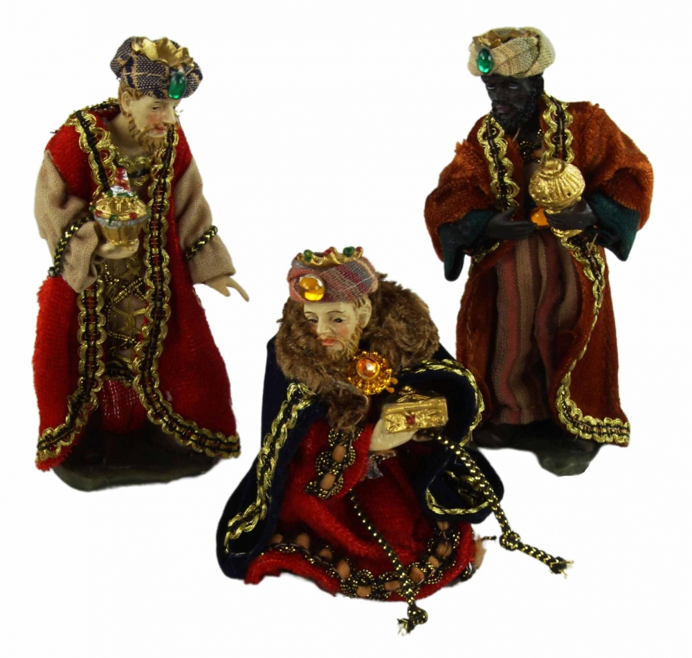 Alpländische Ankleidefiguren 15-tlg., ca. 11 cm, K 107