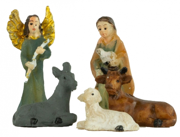 Zierliche Krippenfiguren 11-tlg., ca. 3,5 cm, K 110