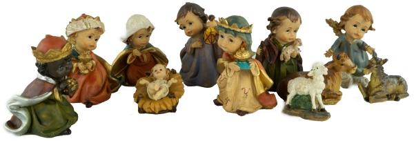 Bezaubernde Kinderkrippenfiguren 12-tlg., ca. 7 cm, K 299