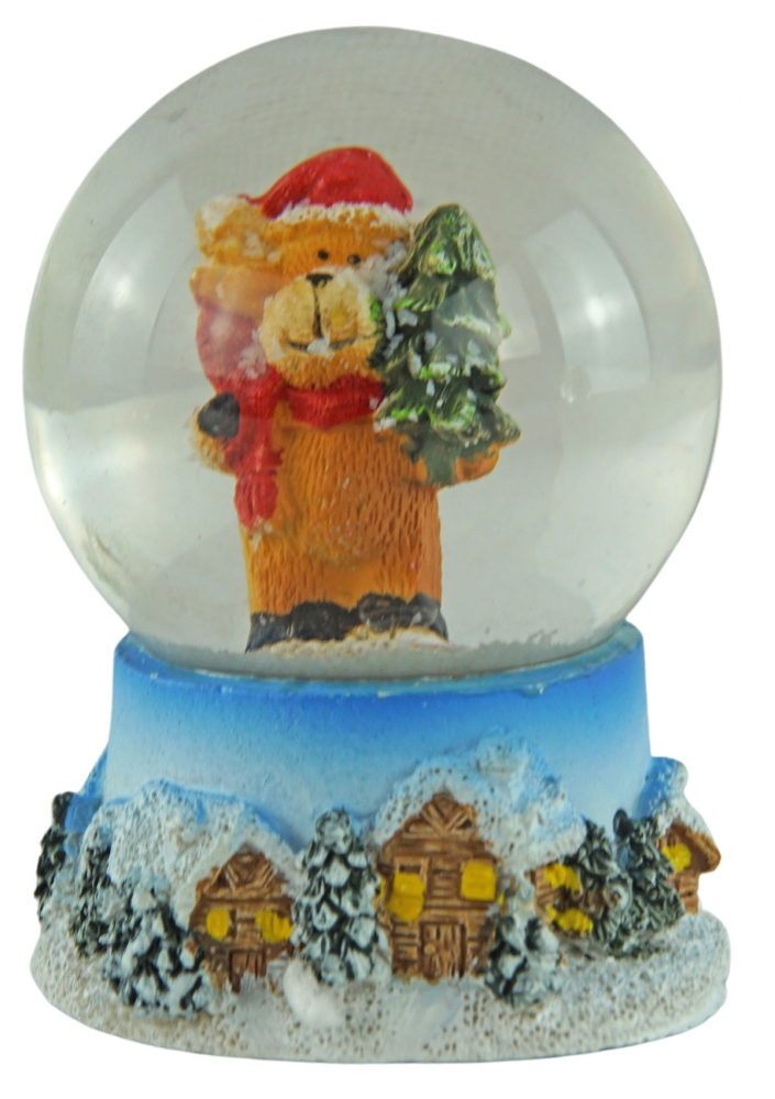 Zauberhafte Schneekugeln Weihnachtsfiguren 3er Set ca. 6 cm - Dekoration