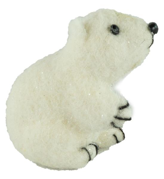 Bezaubernde Stoffeisbären 3er Set ca. 7 cm - Weihnachtsdekoration