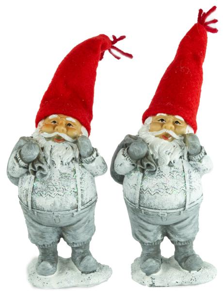 Bezaubernder Nikolaus 2er Set ca. 20 cm - Weihnachtsdekoration